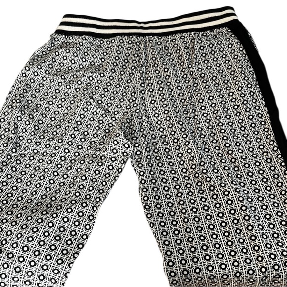 Vanilla Star size large Black & White print silky joggers black tux strip - Picture 12 of 14